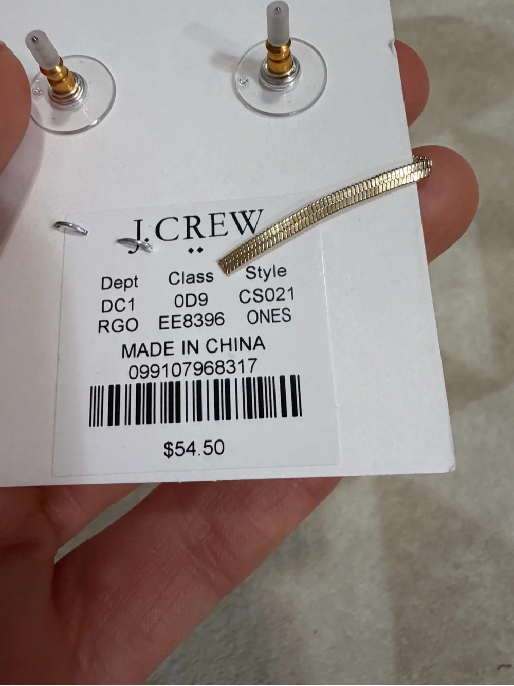 J crew gold Metallic bow earrings